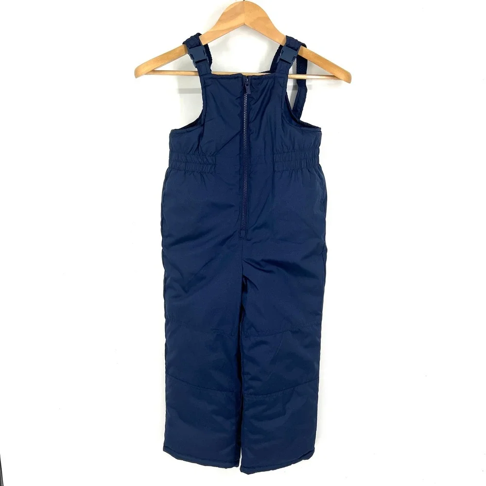 Carters Navy‎ Blue Ski Snow Bib Overalls Pants Kids M 5-6 Winter Warm